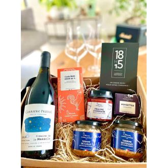 Coffret apéritif gourmet Bocuse, expérience culinaire de qualité supérieure, découverte des saveurs françaises, idéal pour partages conviviaux entre amis et famille.