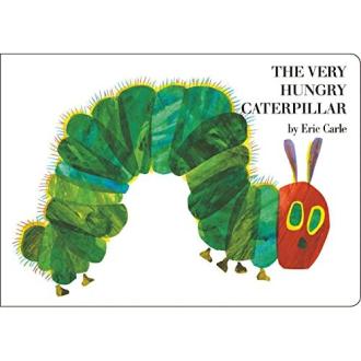 Livre The Very Hungry Caterpillar d'Eric Carle, cadeau éducatif pour enfants, apprentissage ludique de l'anglais.