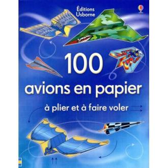 Bloc d'avions en papier pour enfants, cadeau créatif avec 100 modèles à construire, stimule imagination et aventure.