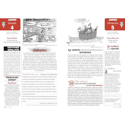 Almanach Vermot, une idée cadeau originale pleine de savoir et de divertissement, idéale pour ceux qui aiment apprendre et sourire chaque jour.