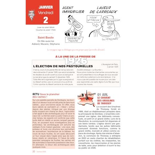 Almanach Vermot, une idée cadeau originale pleine de savoir et de divertissement, idéale pour ceux qui aiment apprendre et sourire chaque jour.