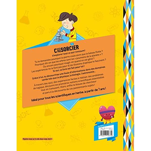 Livre éducatif C'est pas sorcier de la science pour enfants, couverture colorée avec activités scientifiques interactives.