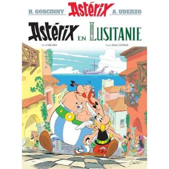 Astérix en Lusitanie, livre illustré d'aventures et d'humour, idéal pour fans de BD, cadeau inoubliable.