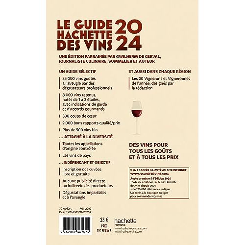 Guide Hachette des Vins 2024, sélection de vins et vins bio de France