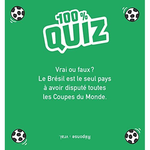 Jeu de société familial Quiz 100% FOOT avec cartes de questions pour amateurs de football.