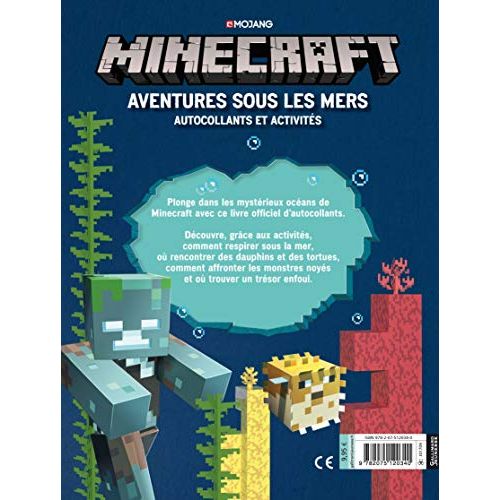 Livre d'activités Minecraft pour enfants avec autocollants