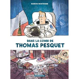 Bande dessinée humoristique sur l'astronaute Thomas Pesquet, aventure spatiale captivante et artistique, idéale pour les passionnés d'espace et de BD.