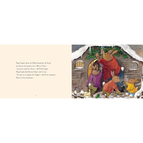 Le petit lapin de Noël livre d'histoire illustré pour enfants par Nadja et Olga Lecaye