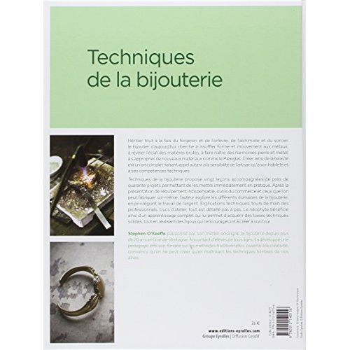 Livre Techniques de la bijouterie pour apprendre création et conception de bijoux artisanaux par Stephen O'Keeffe.