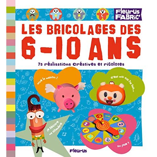 Livre bricolage enfants 6-10 ans, cadeau éducatif. Plus de 70 projets créatifs, instructions claires, matériaux recyclés, stimule l'imagination et sensibilisation écologique.