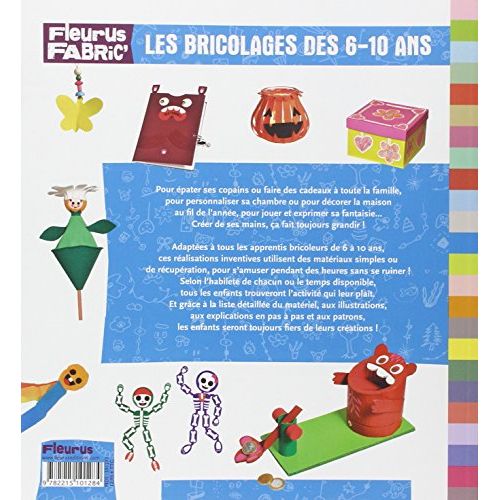 Livre bricolage enfants 6-10 ans, cadeau éducatif. Plus de 70 projets créatifs, instructions claires, matériaux recyclés, stimule l'imagination et sensibilisation écologique.