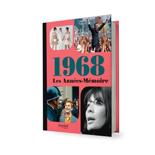Livre illustré Les Années-Mémoire 1968, parfait cadeau nostalgique pour passionnés d'histoire ou célébration d'anniversaire
