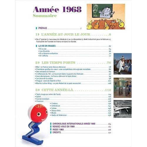Livre Les Années-Mémoire 1968, cadeau original avec 300 photos d'époque, idéal pour passionnés d'histoire et de souvenirs marquants.