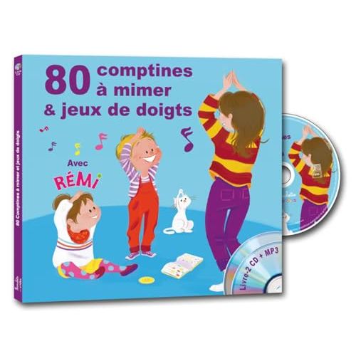80 Comptines à mimer et jeux de doigts : le livre interactif idéal pour les petits !