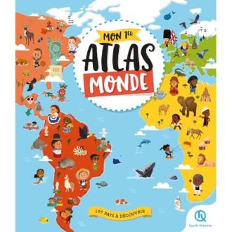 Livre éducatif Mon 1er Atlas Monde pour enfants, 234 pages de découvertes culturelles et géographiques, présenté par Margot Boutges, éditions Unique Heritage.