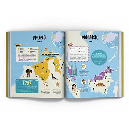 Livre éducatif Mon 1er Atlas Monde pour enfants, 234 pages de découvertes culturelles et géographiques, présenté par Margot Boutges, éditions Unique Heritage.