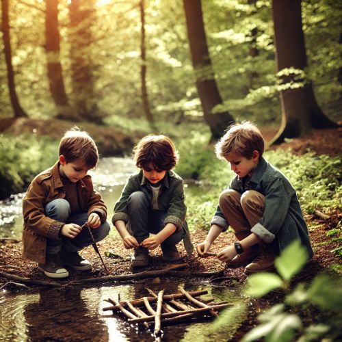 Livre éducatif 'Copain des bois' pour enfants, guide nature et aventures, par Renée Kayser, Editions Milan.