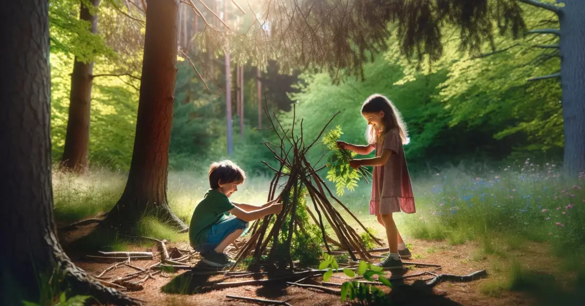 Livre éducatif 'Copain des bois' pour enfants, guide nature et aventures, par Renée Kayser, Editions Milan.