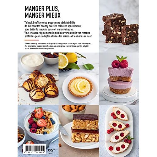 Livre Mes recettes healthy sucrées de Thibault Geoffray, gourmandises saines pour sportifs.