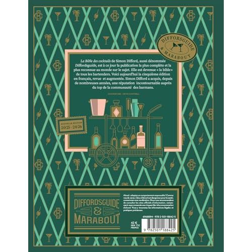 Bible des Cocktails 2025-2026 par Simon Difford, guide ultime pour les amateurs de mixologie.