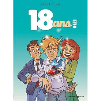 Cadeau d'anniversaire '18 ans en BD' pour jeunes adultes avec humour et transition à l'âge adulte