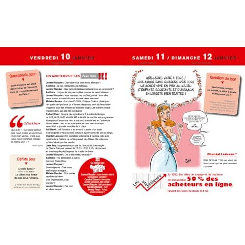 Almanach 2025 des Grosses Têtes: moments drôles, citations et défis de l'émission Laurent Ruquier pour des journées pleines de rires et de bonne humeur.