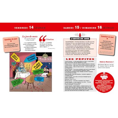 Almanach 2025 des Grosses Têtes: moments drôles, citations et défis de l'émission Laurent Ruquier pour des journées pleines de rires et de bonne humeur.