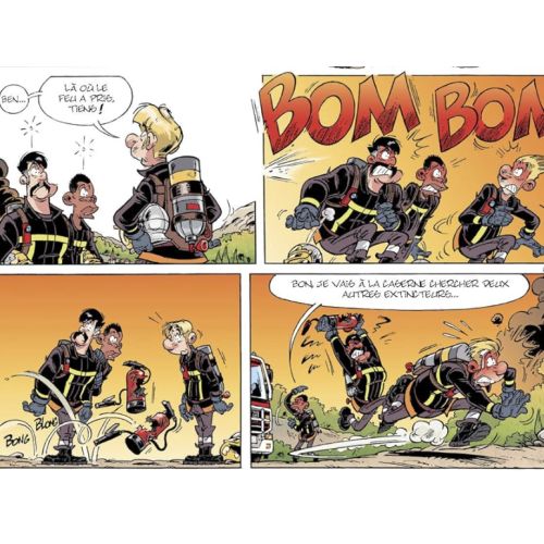 Dernier tome de la BD Les Pompiers, humour et aventure pour pompiers et fans.
