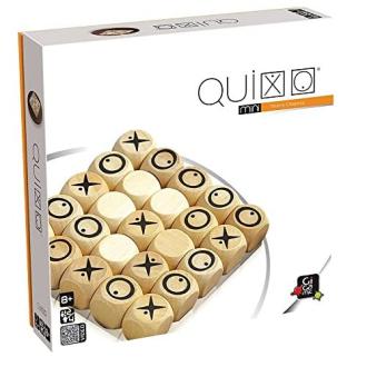 Jeu de société Quixo mini en bois gravé pour tous âges, lauréat de l'Oscar du jouet