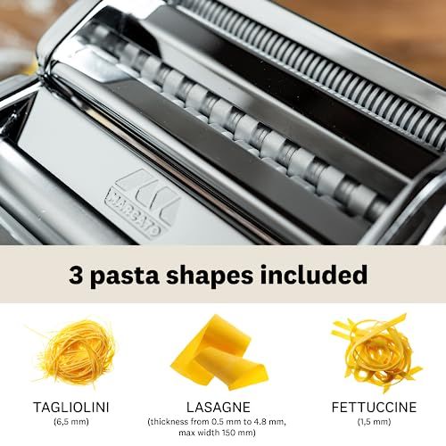 Machine à pâtes Marcato en aluminium anodisé pour cuisine maison authentique italienne.