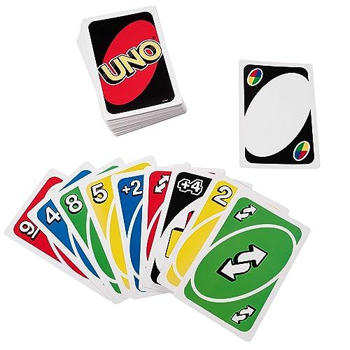 Jeu de cartes Uno Deluxe, idée cadeau ludique et divertissante pour tous les âges.