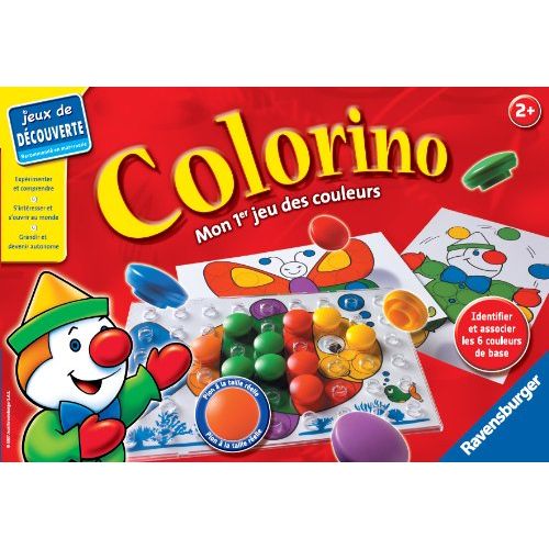 Jeu Colorino Ravensburger pour enfants 2+, apprentissage des couleurs, créativité, motricité, idéal cadeau éducatif et ludique