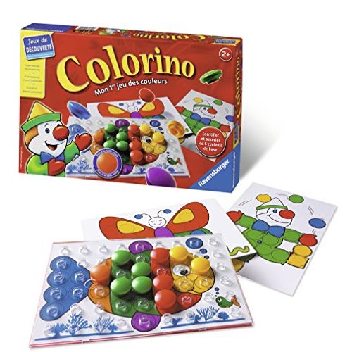 Jeu Colorino Ravensburger pour enfants 2+, apprentissage des couleurs, créativité, motricité, idéal cadeau éducatif et ludique