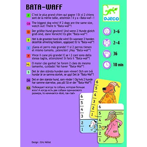 Jeu de carte Batawaf pour enfants de 3 ans et plus, favorise la comparaison, l'échange et le plaisir.