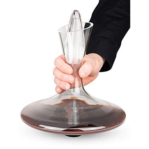 Carafe à décanter Peugeot élégante avec bouchon aérateur pour vin.