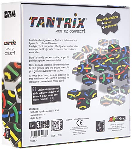 Jeu de stratégie Tantrix avec tuiles colorées pour tous âges