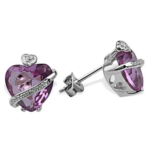 Boucles d'oreille Argent/Améthyste de la marque Goldmaid - Bijoux en argent 925 de grande qualité avec pierre violette apaisante.