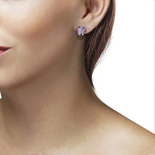 Boucles d'oreille Argent/Améthyste de la marque Goldmaid - Bijoux en argent 925 de grande qualité avec pierre violette apaisante.