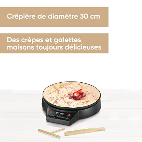 Crêpière électrique pour des crêpes parfaites, fines et délicieuses, avec chauffage rapide et confort d'utilisation.