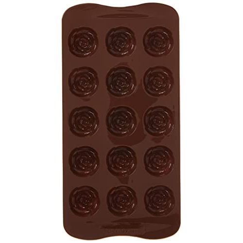 Moule en silicone pour chocolats maison en forme de roses, démoulage facile, nettoyage pratique, idéal pour cadeau créatif.