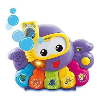 Jouet Aquabulles Ma Pieuvre de VTech pour bain, création de bulles magiques, éveil sensoriel et apprentissage ludique; idéal cadeau enfant.