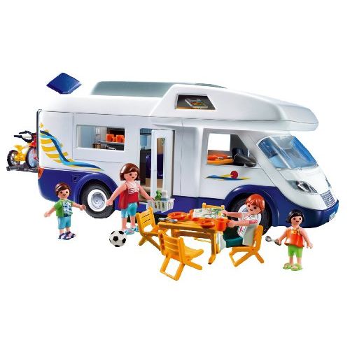 Camping-car familial Playmobil - Jouet d'imagination pour enfant de 4 ans et plus.