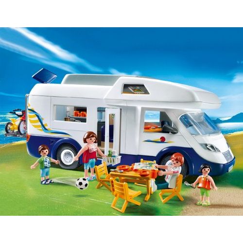 Camping-car familial Playmobil - Jouet d'imagination pour enfant de 4 ans et plus.