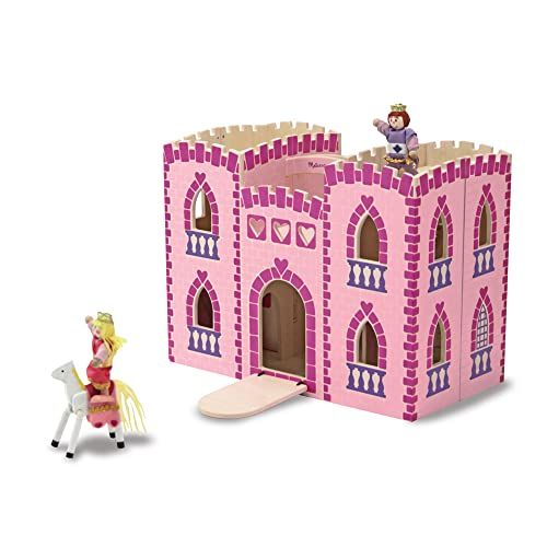 Château pliable princesse Melissa & Doug avec prince, personnages et meubles pour jeu créatif