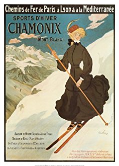 Affiche Chamonix Mont Blanc vintage 50X70