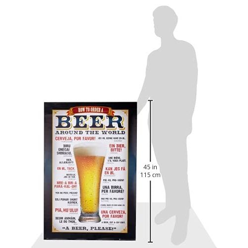 Affiche imprimée pour commander une bière dans toutes les langues.