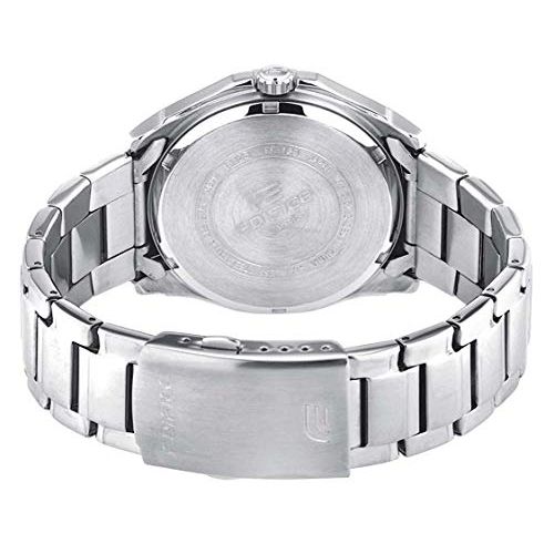 Montre Casio Edifice acier inox, résistante à l'eau, quartz japonais, élégante et fonctionnelle pour homme.