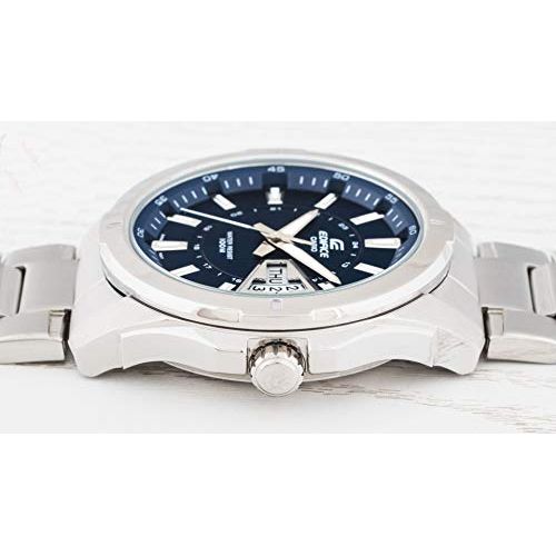Montre Casio Edifice acier inox, résistante à l'eau, quartz japonais, élégante et fonctionnelle pour homme.