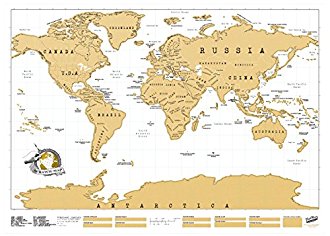 Carte du monde à gratter