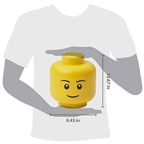 Tête Lego géante - Idée cadeau pour ranger les Lego et servir de vide-poche déco pour petits et grands.